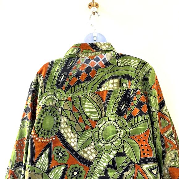 Vintage Y2K Collared Button-Up Layering Overshirt (1 XL) - Picture 3 of 13